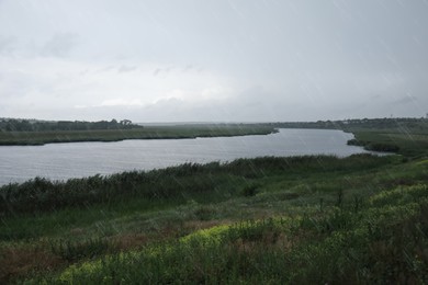 Photo of Beautiful view of river on rainy day