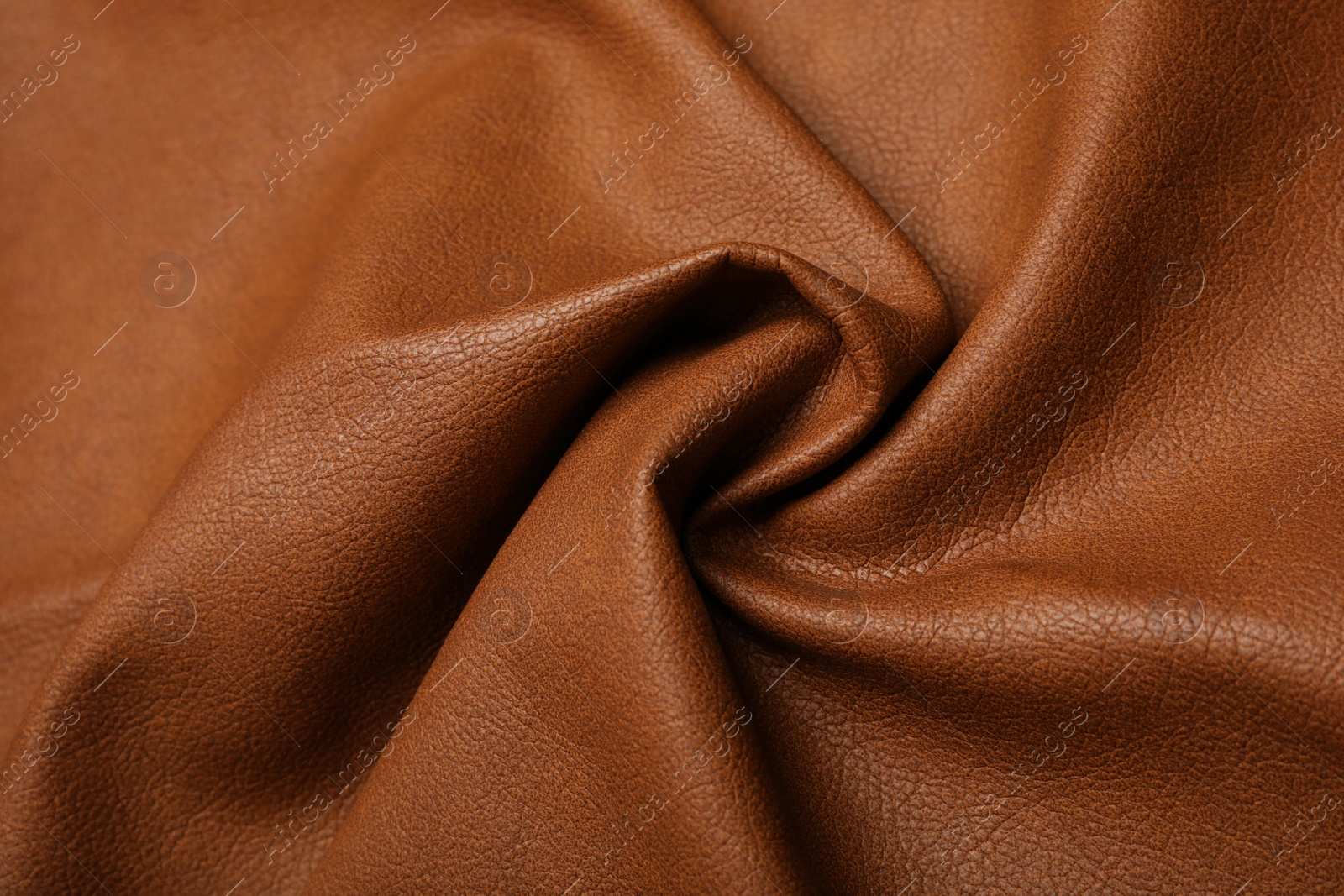 Photo of Piece of crumpled leather as background, top view