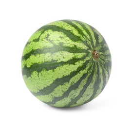 Photo of One whole ripe watermelon isolated on white