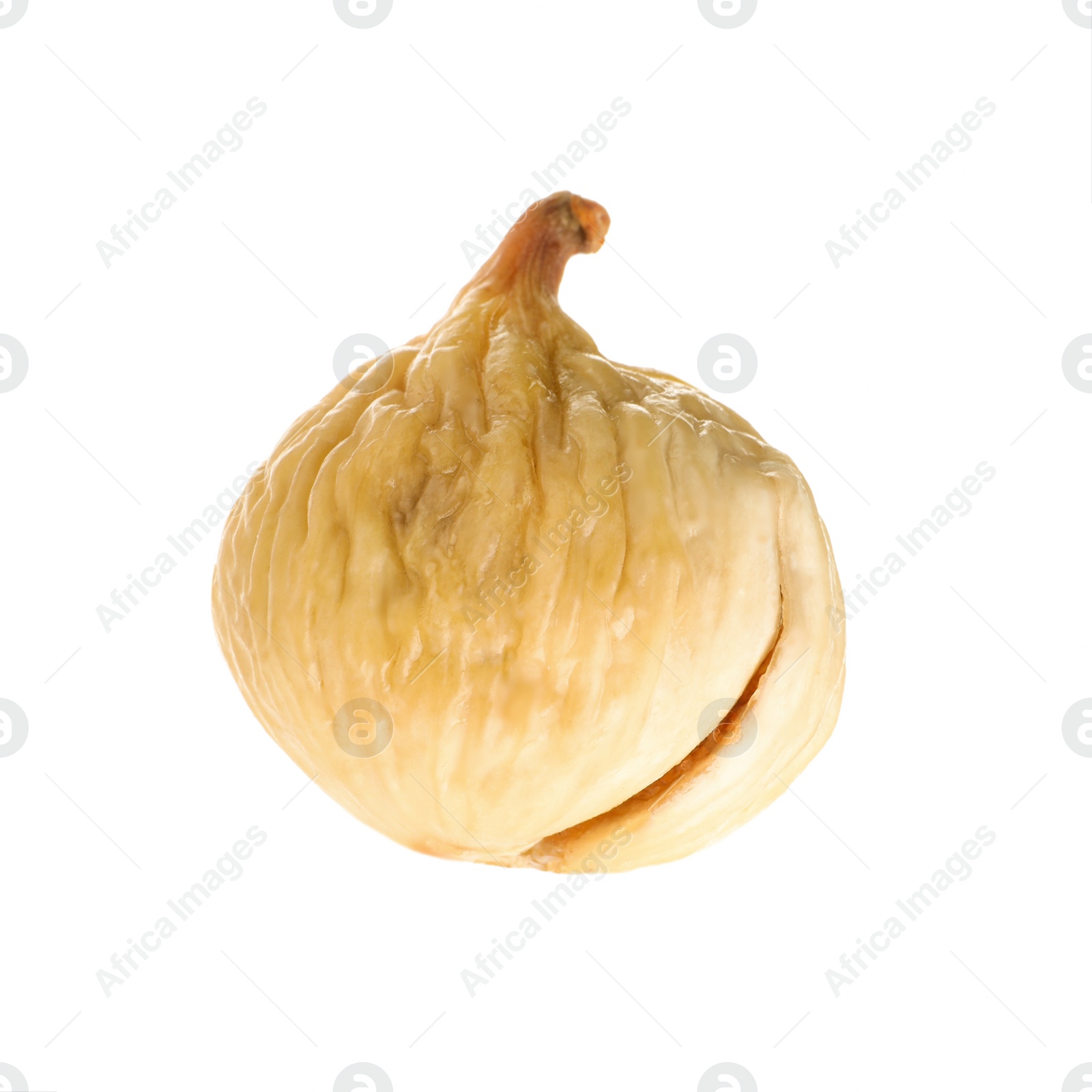 Photo of Tasty dried fig fruit isolated on white