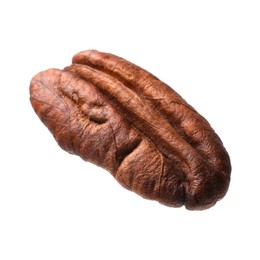 One tasty pecan nut isolated on white