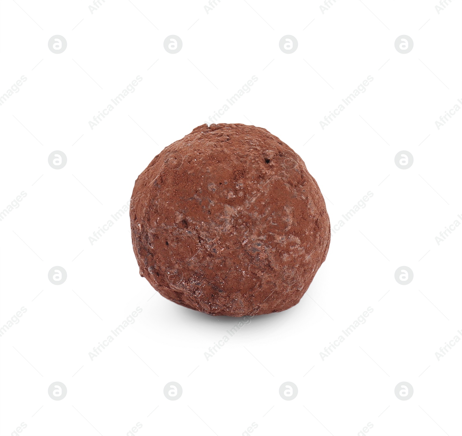 Photo of One tasty chocolate candy isolated on white