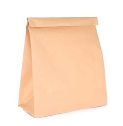 Paper bag isolated on white. Mockup for design