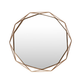 Beautiful modern mirror isolated on white. home decor