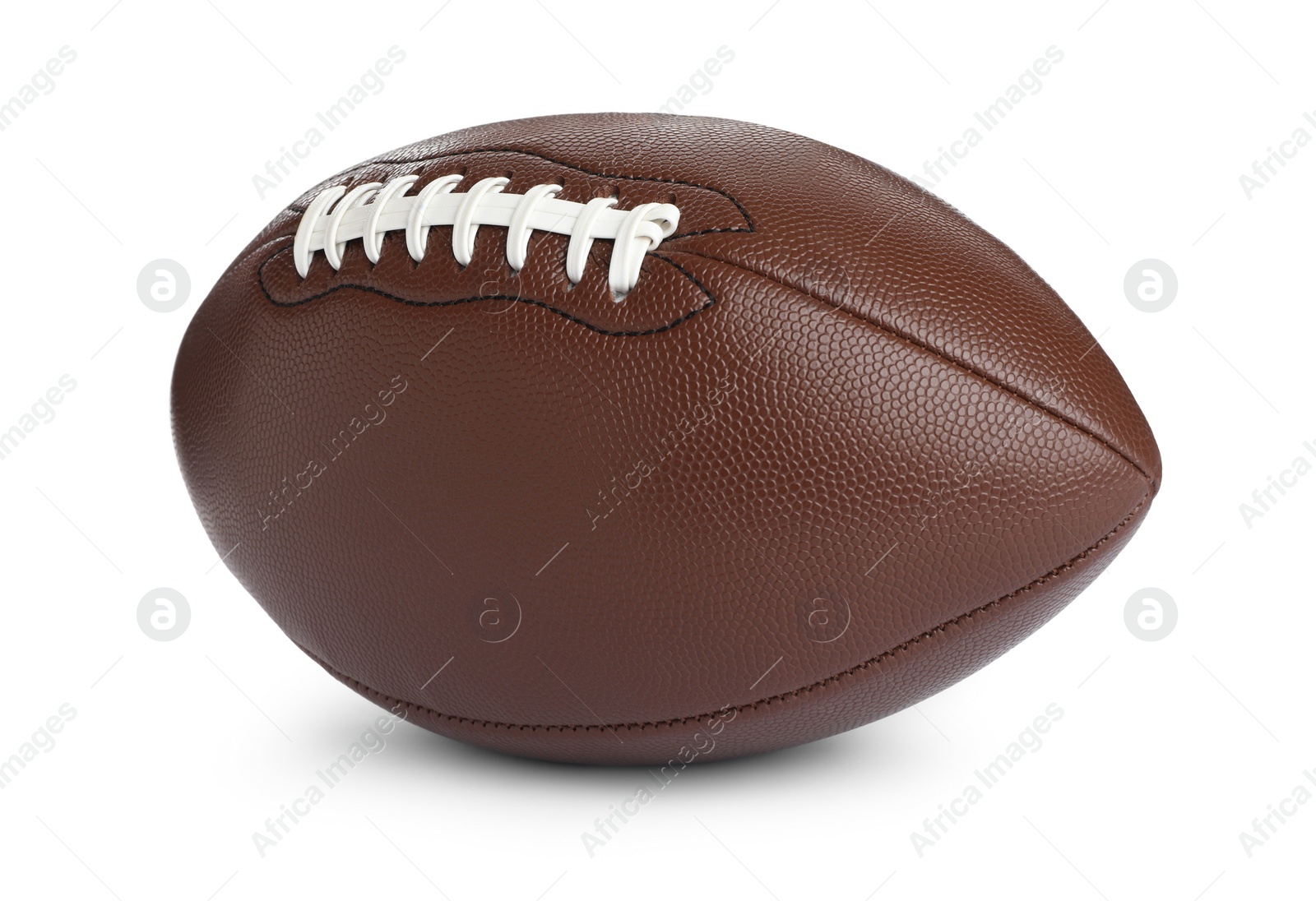 Photo of Leather American football ball isolated on white