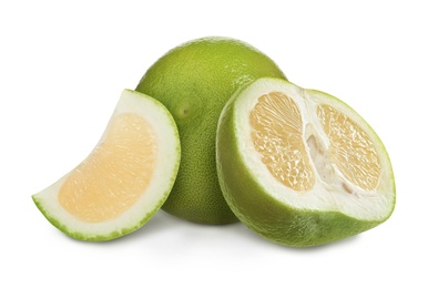 Fresh ripe sweetie fruits on white background