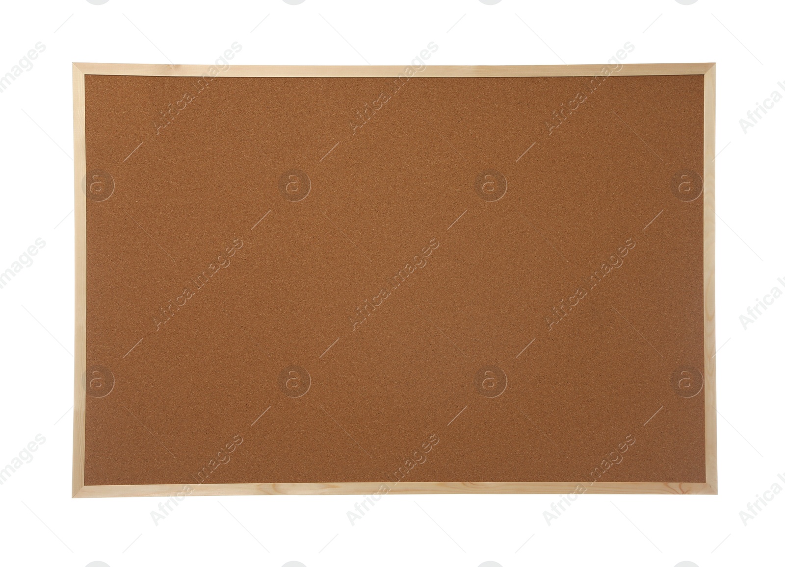 Photo of New empty cork board isolated on white