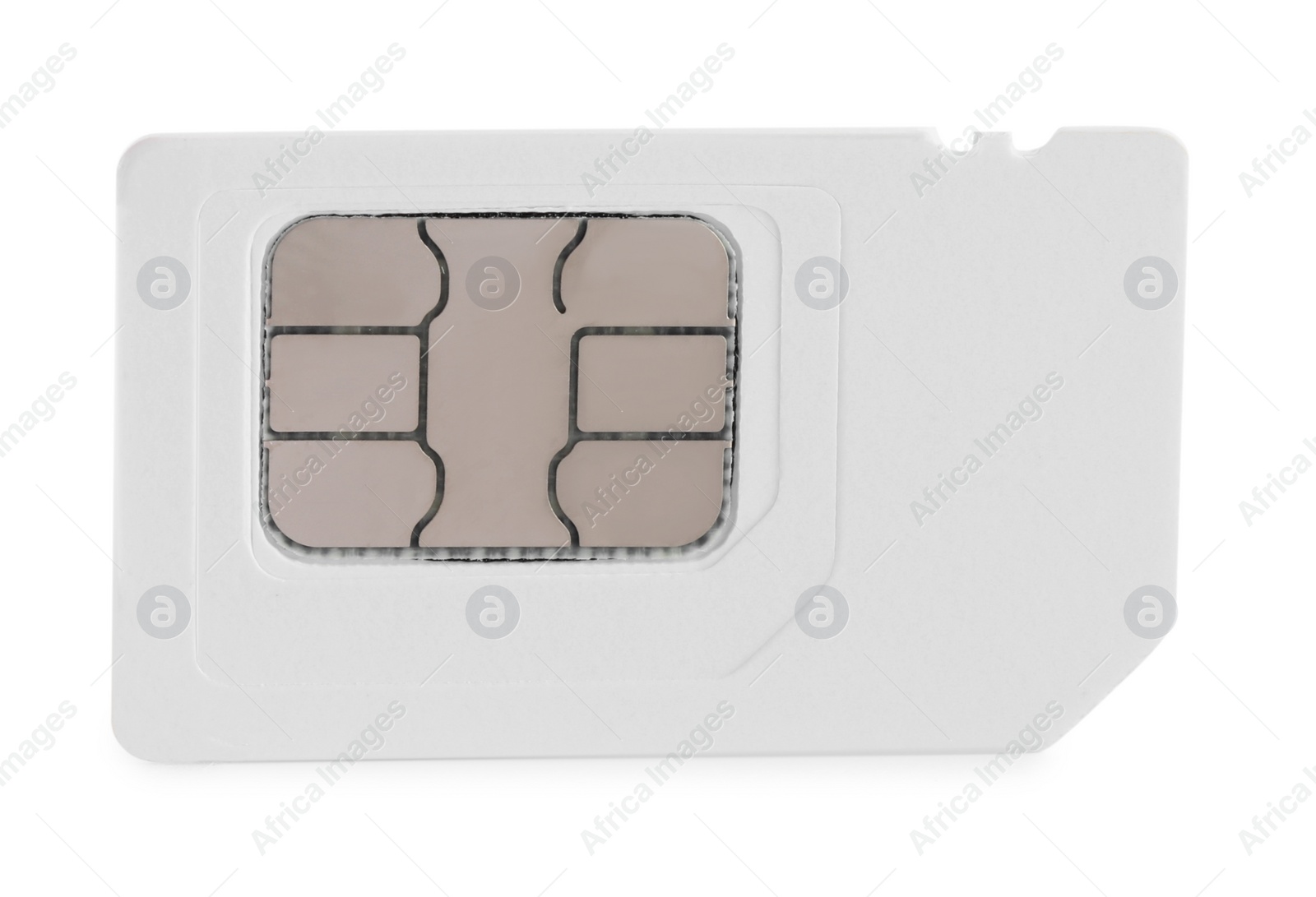Photo of Modern mini SIM card isolated on white