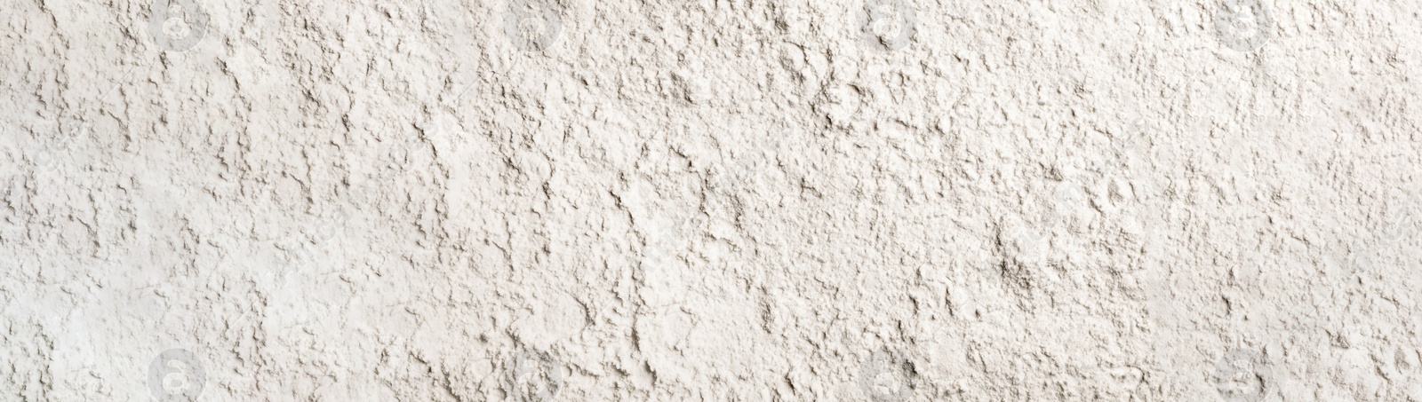 Image of Wheat flour for dough as background, top view. Banner design