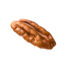 Photo of One tasty pecan nut isolated on white