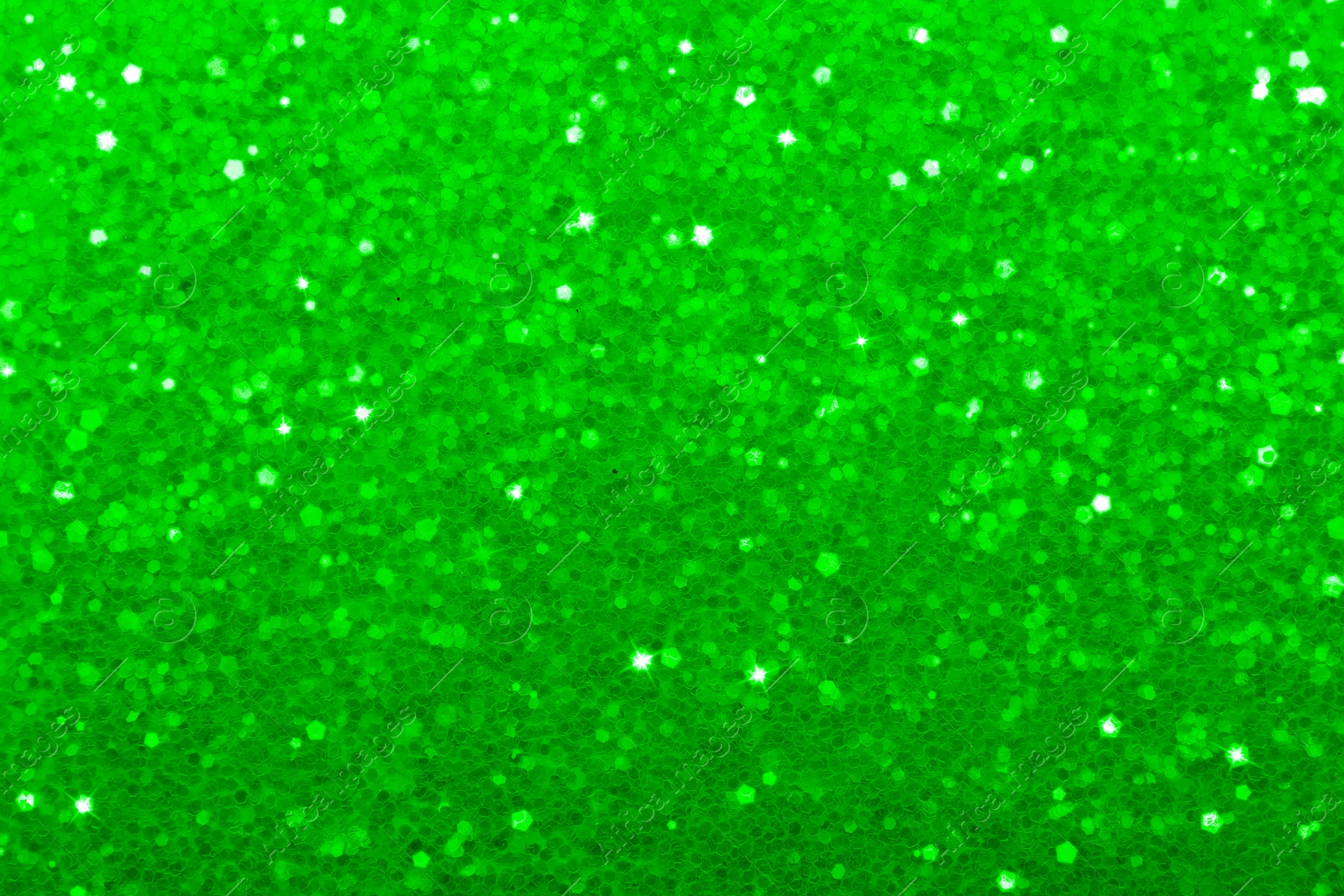 Image of St. Patrick day. Green glitter as background