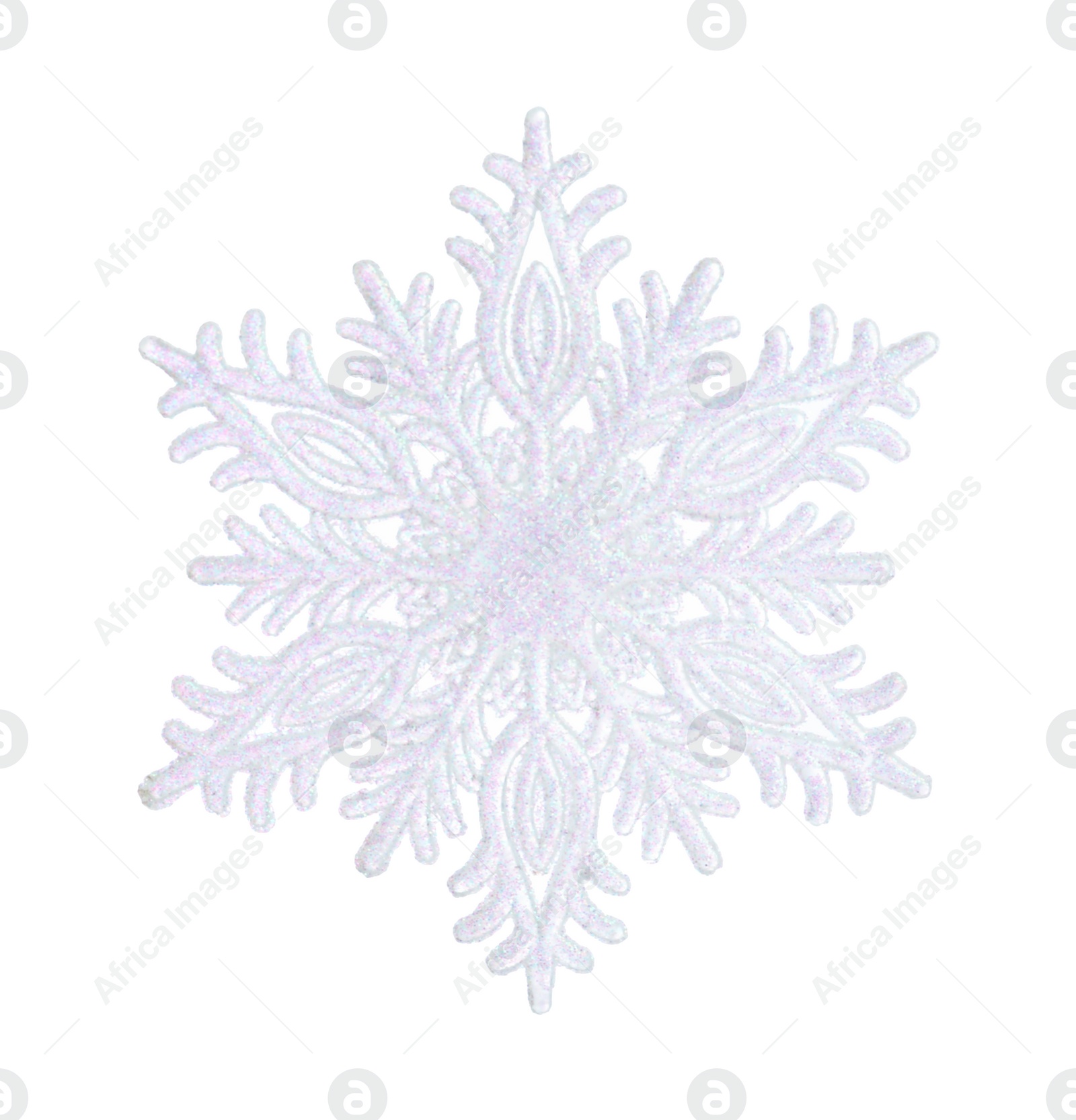 Photo of Beautiful decorative snowflake isolated on white. Christmas decoration