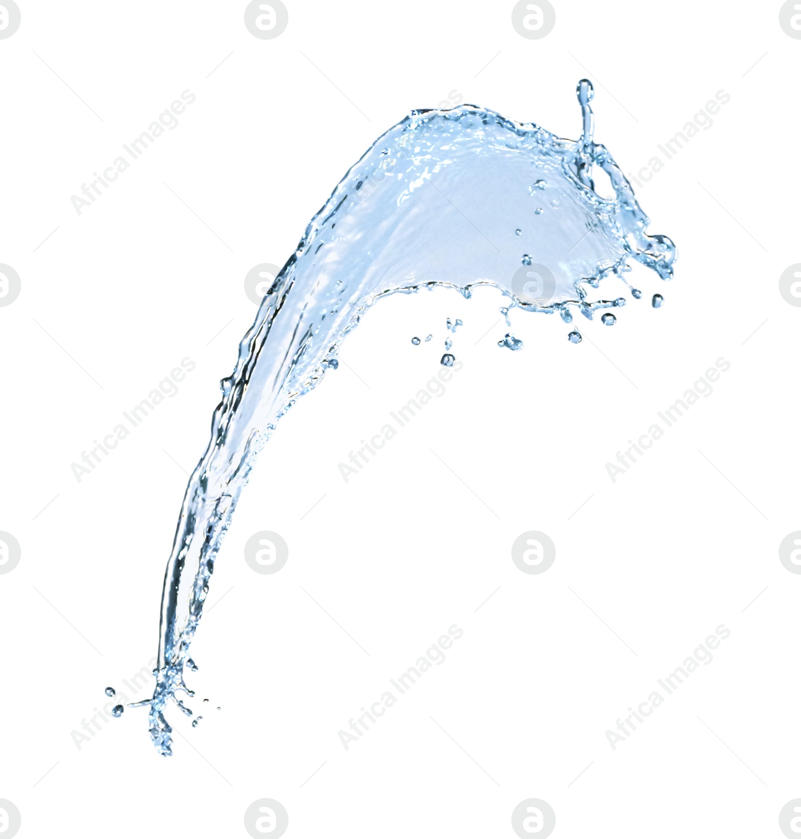 Photo of Splash of clear water isolated on white