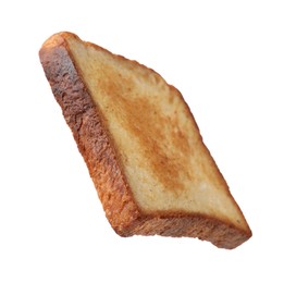 Photo of Piece of fresh toast bread isolated on white