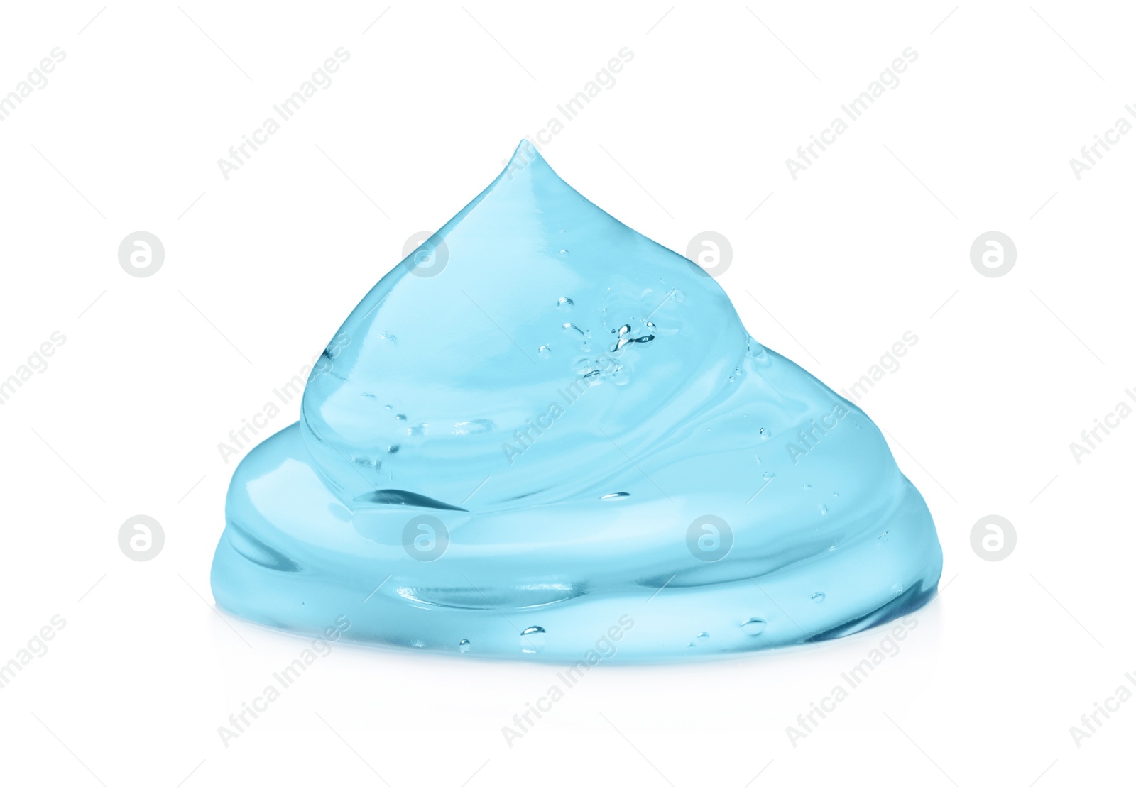 Photo of Sample of transparent cosmetic gel on white background