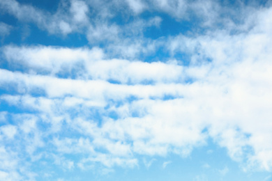 Beautiful blue sky with clouds on sunny day