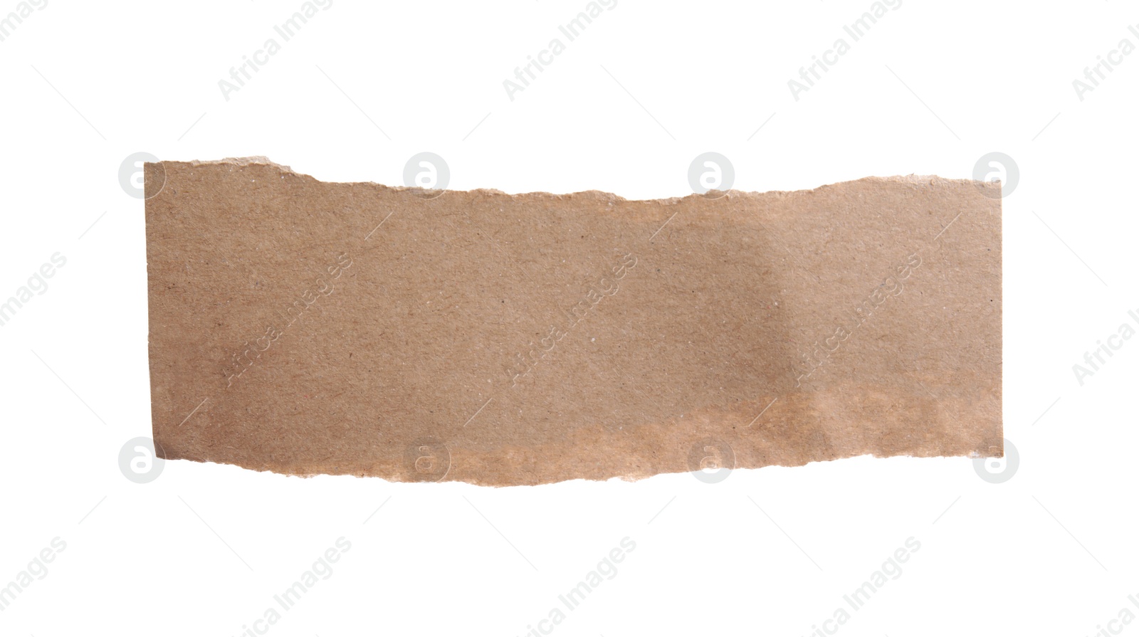 Photo of Piece of brown paper isolated on white. Space for text