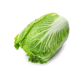 Fresh ripe Chinese cabbage isolated on white