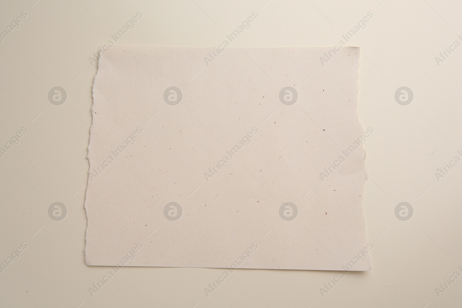 Photo of Sheet of parchment paper on beige background, top view