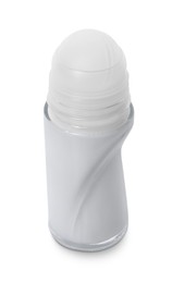 Photo of One roll-on deodorant isolated on white. Personal care product
