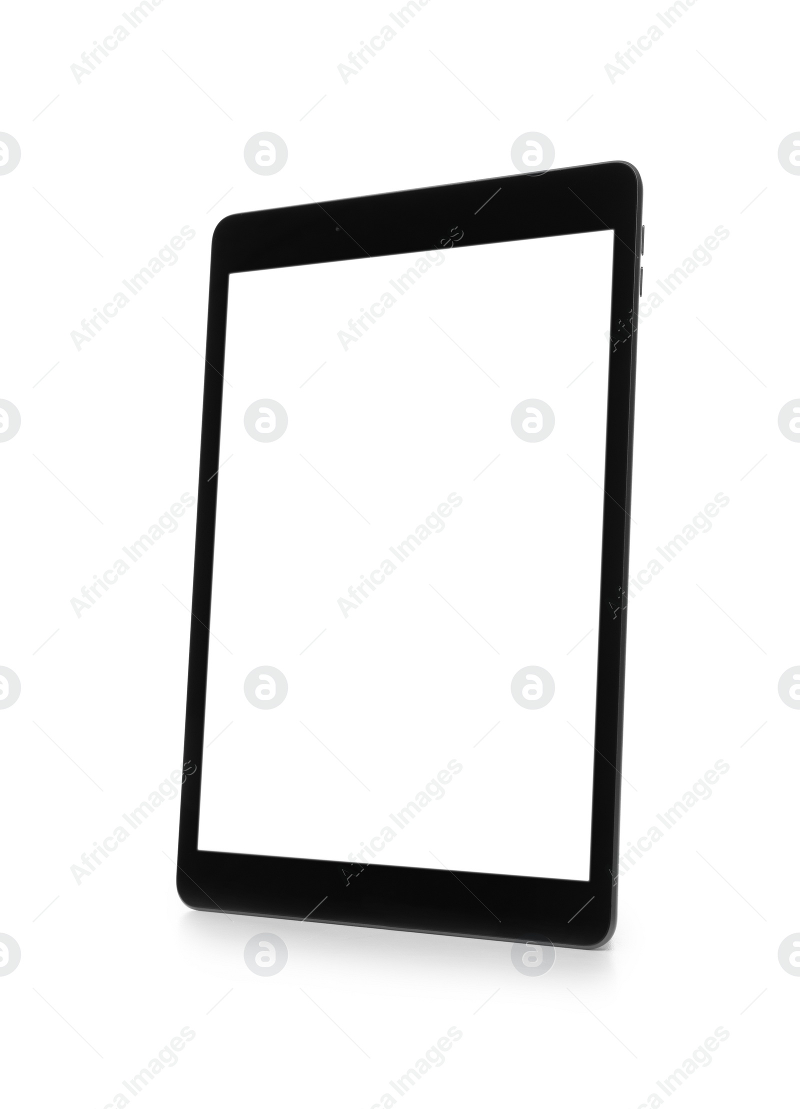 Photo of Tablet computer with blank screen isolated on white. Modern gadget