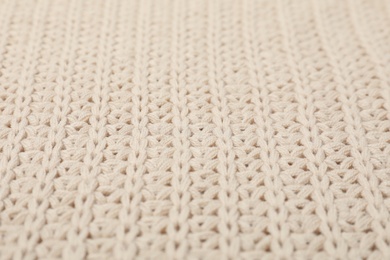 Photo of Surface of winter clothing as background, closeup