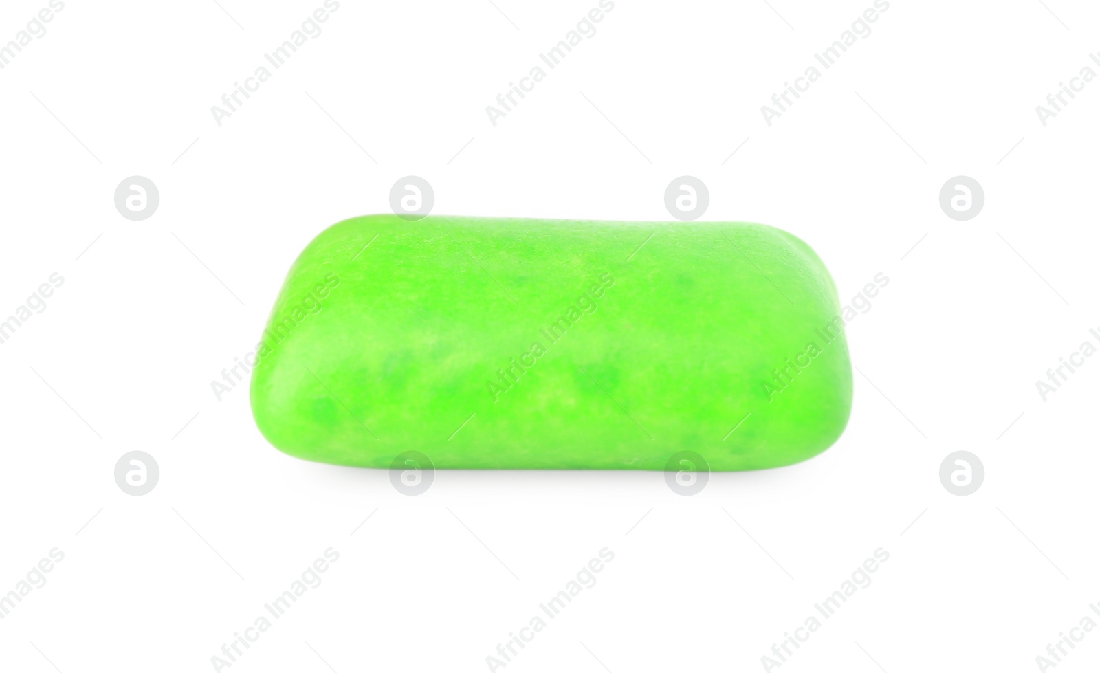 Photo of One tasty green chewing gum isolated on white