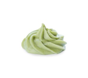 Photo of Swirl of wasabi paste isolated on white