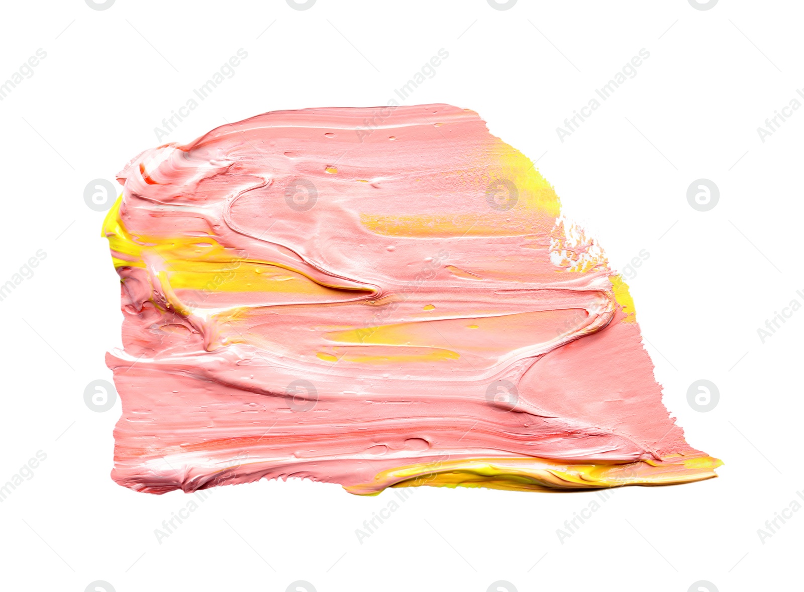 Photo of Paint stroke drawn with brush on white background