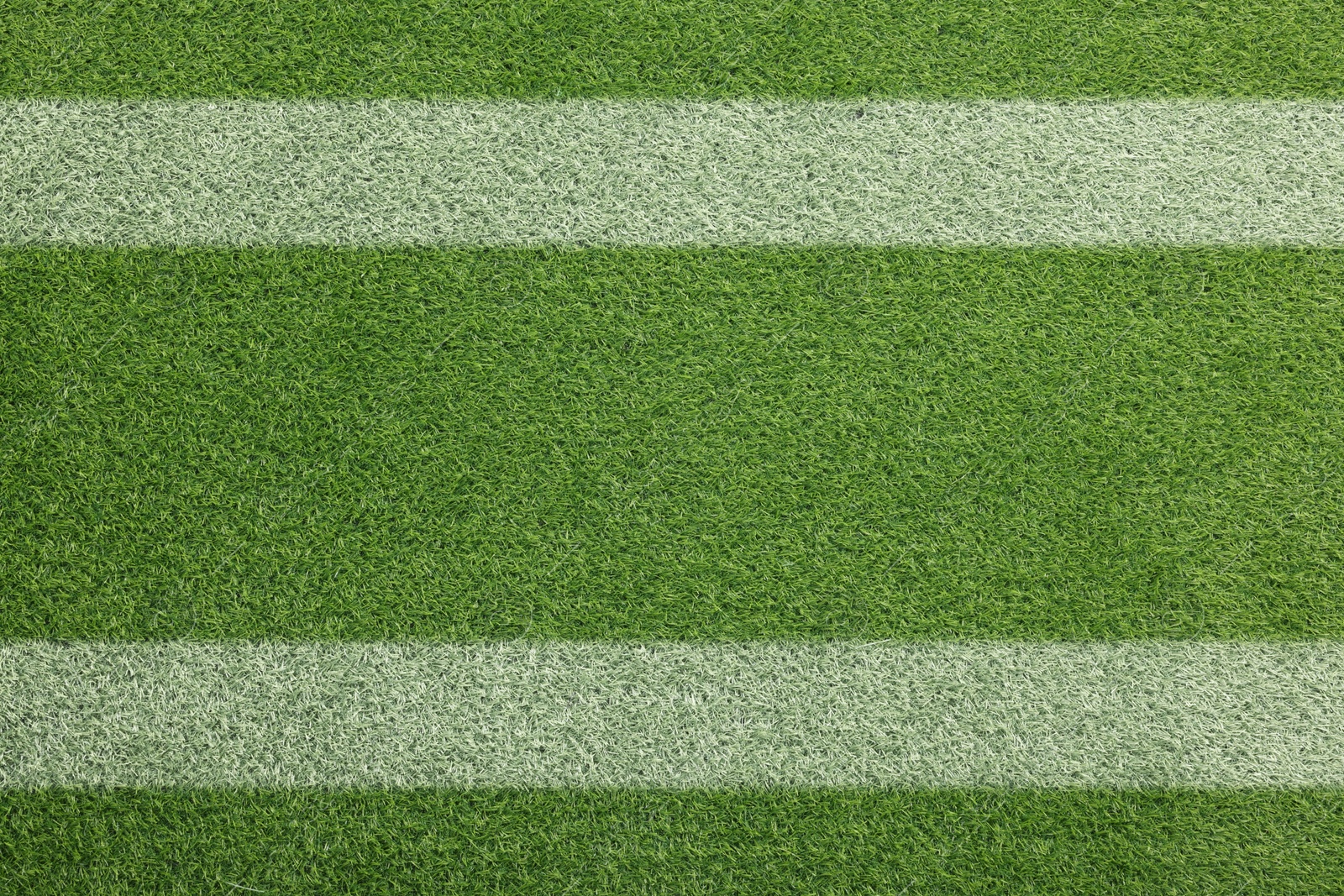 Image of Green grass with white markings, top view