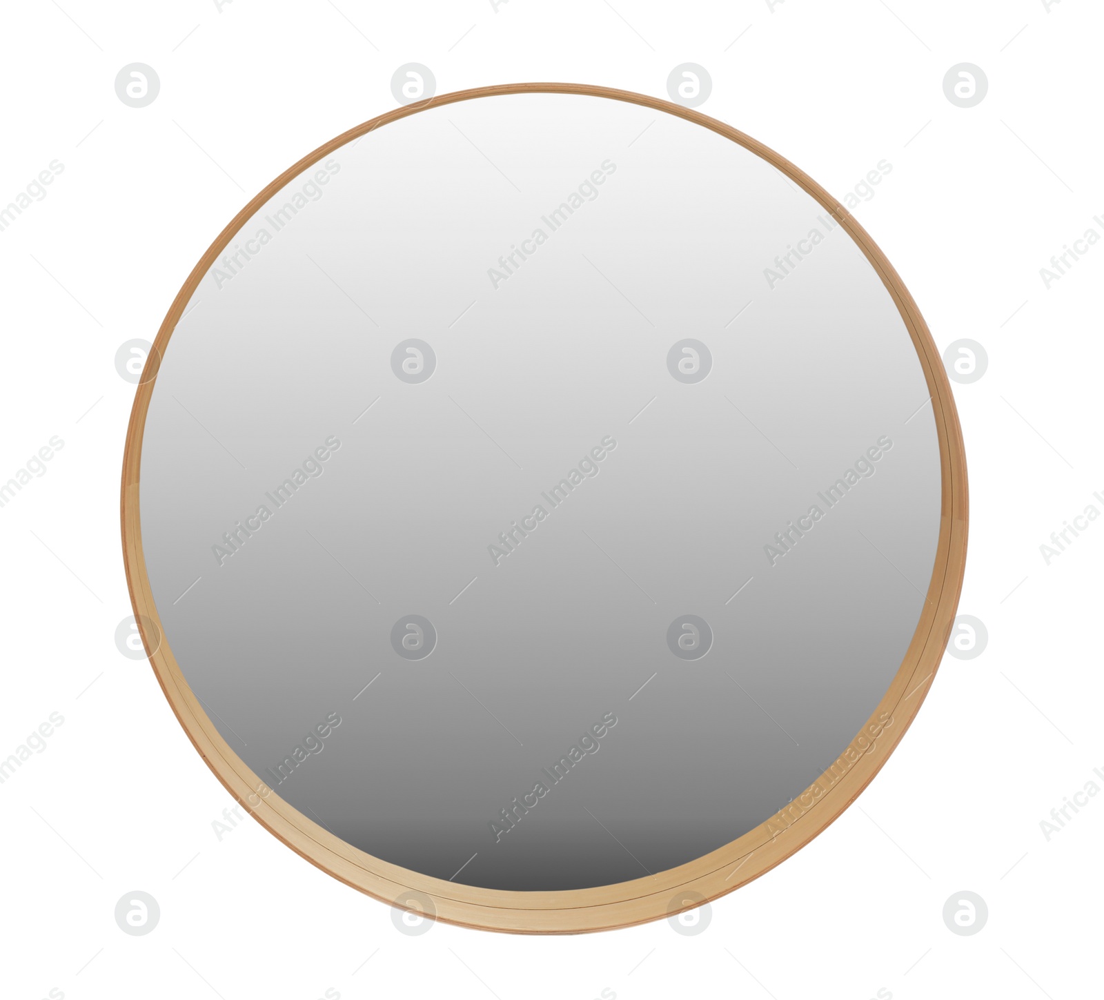 Photo of Beautiful modern mirror isolated on white. home decor