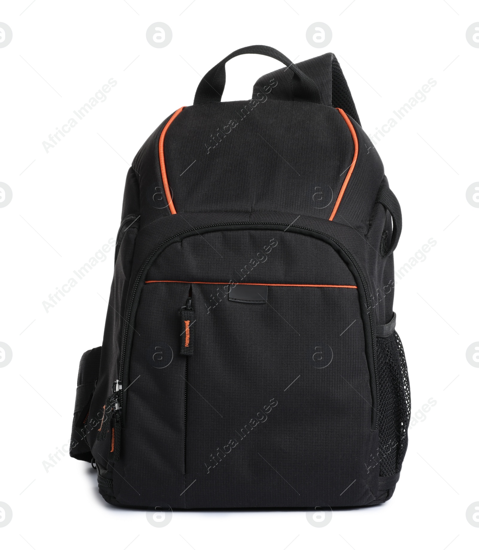 Photo of Backpack for camera isolated on white. Professional accessory