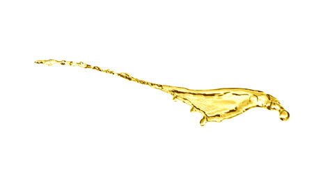 Image of Splash of natural cooking oil on white background