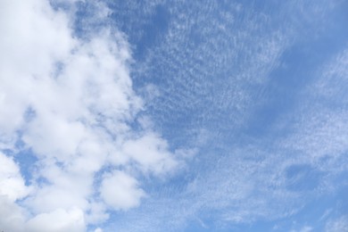 Picturesque view of blue sky with white clouds