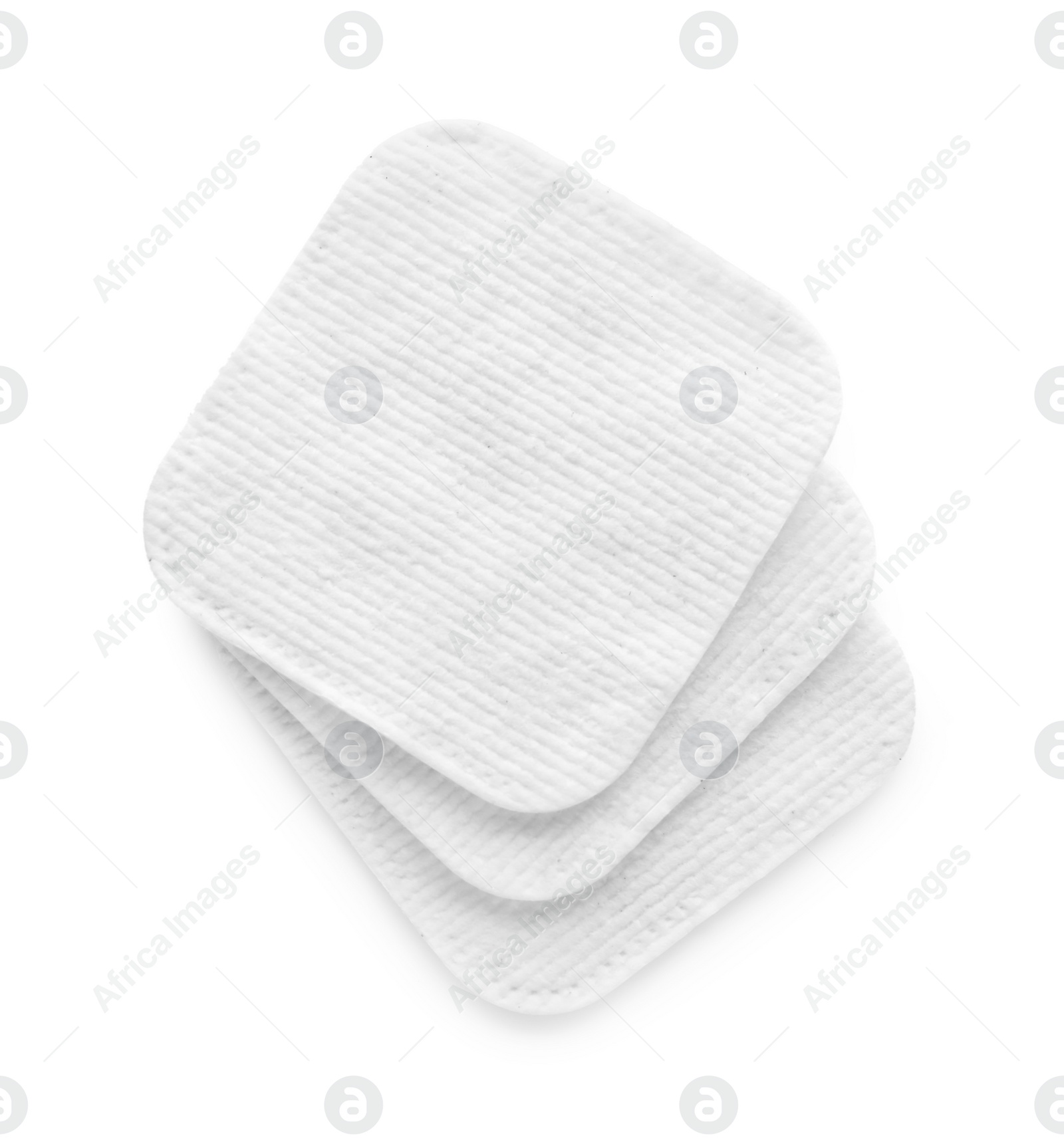 Photo of Soft clean cotton pads on white background, top view