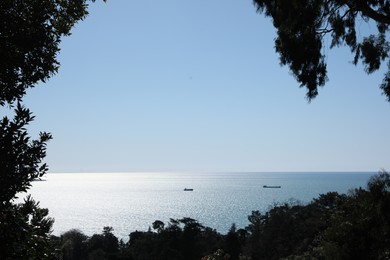 Photo of Picturesque view of beautiful sea under blue sky