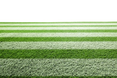 Green grass with markings on white background