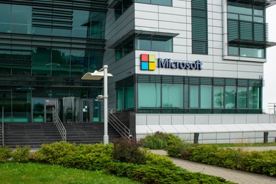 Photo of Warsaw, Poland - September 10, 2022: Beautiful modern Microsoft office