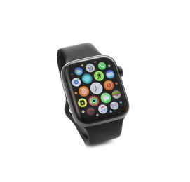 Image of MYKOLAIV, UKRAINE - SEPTEMBER 19, 2019: Apple Watch with home screen isolated on white