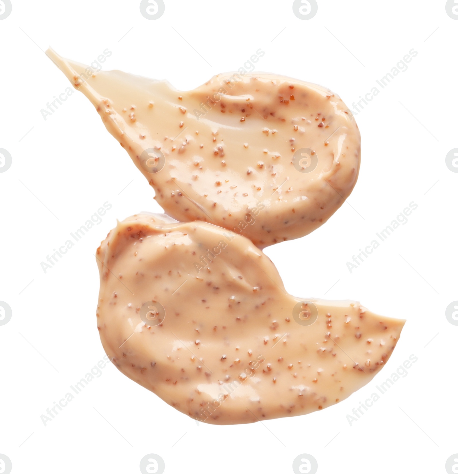 Photo of Sample of natural scrub on white background, top view