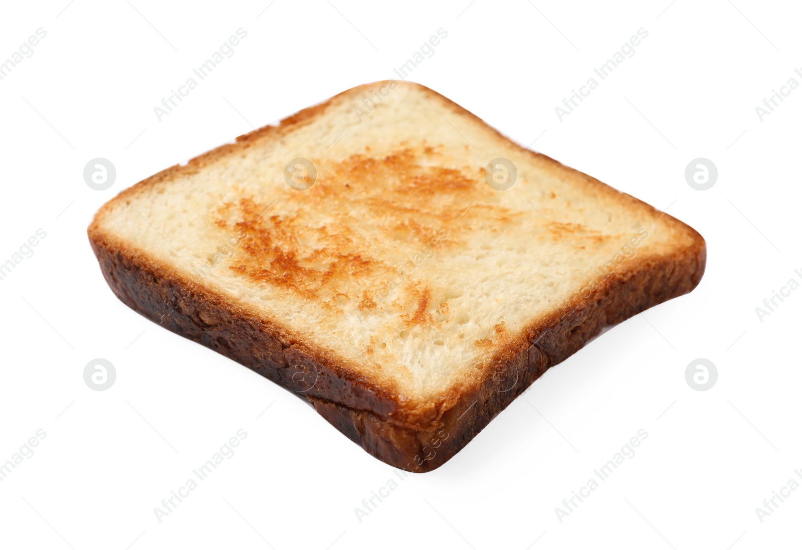 Photo of One piece of fresh toast bread isolated on white