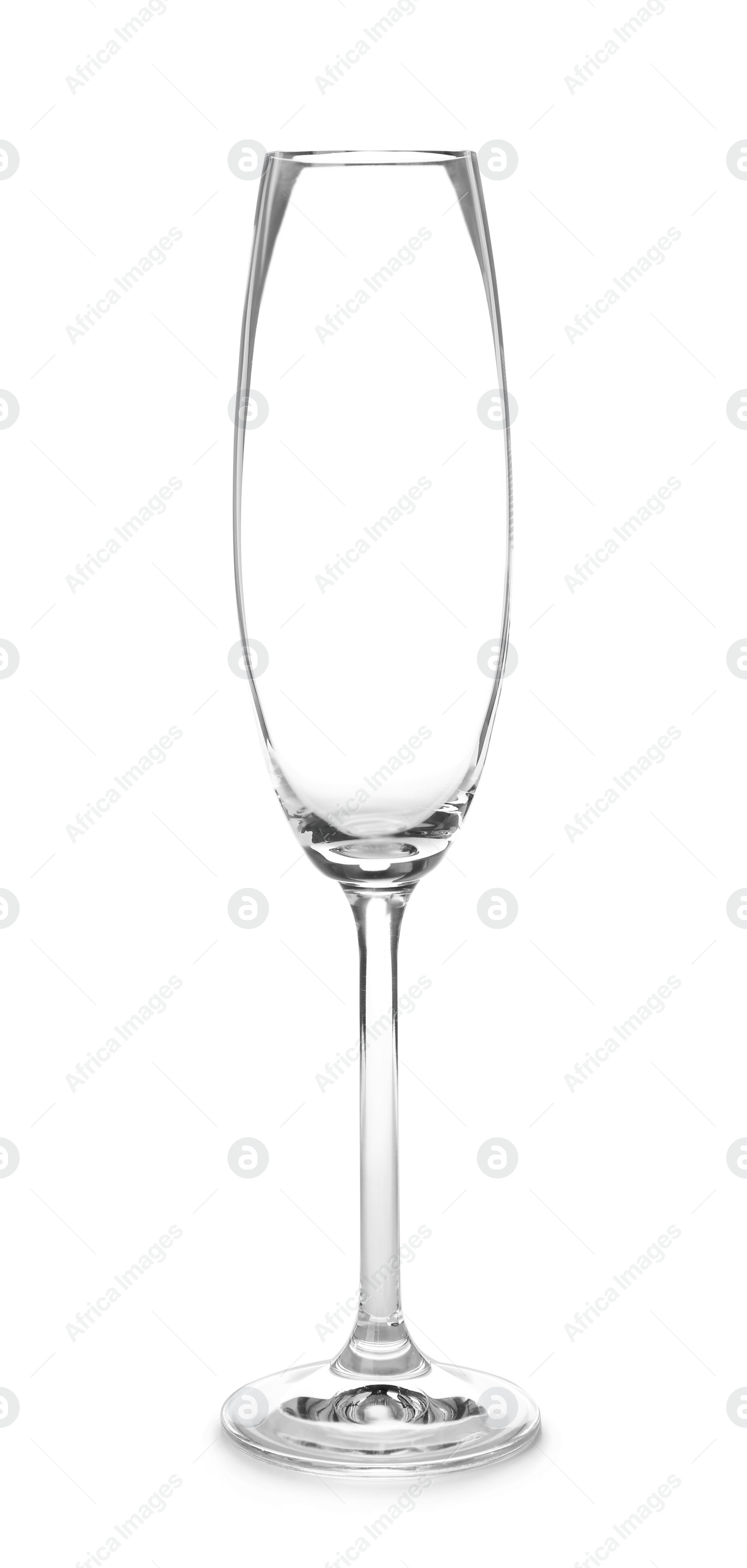 Photo of Clean empty glass on white background. Washing dishes