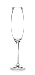 Photo of Clean empty glass on white background. Washing dishes