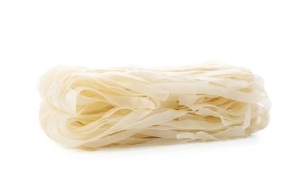 Block of rice noodles isolated on white