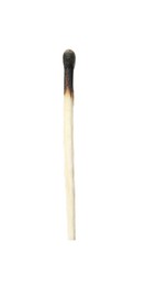 Photo of One burnt match isolated on white. Tool for starting fire