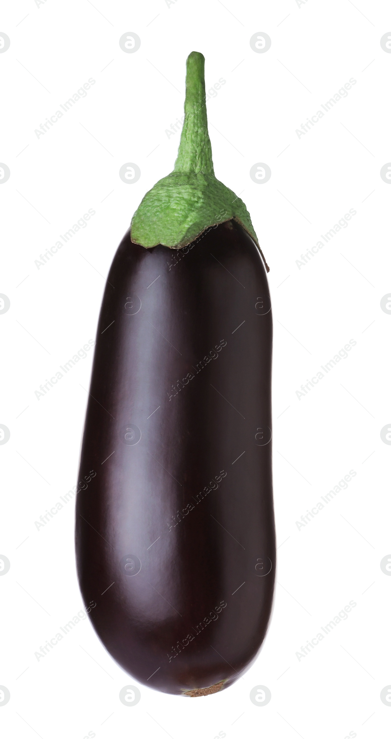 Photo of Fresh ripe purple eggplant isolated on white