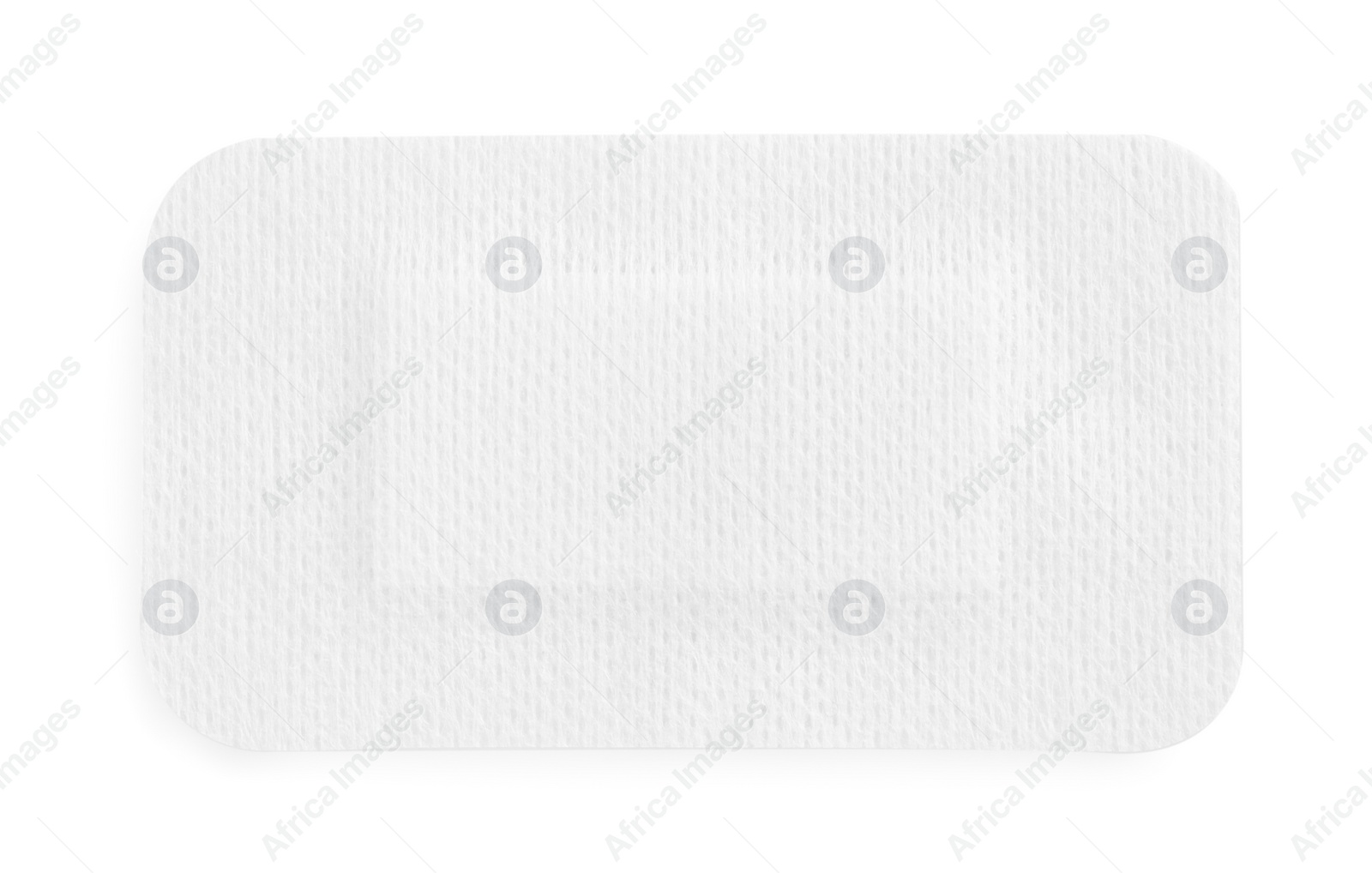 One medical adhesive bandage isolated on white, top view Photo of One medical adhesive bandage isolated on white, top view