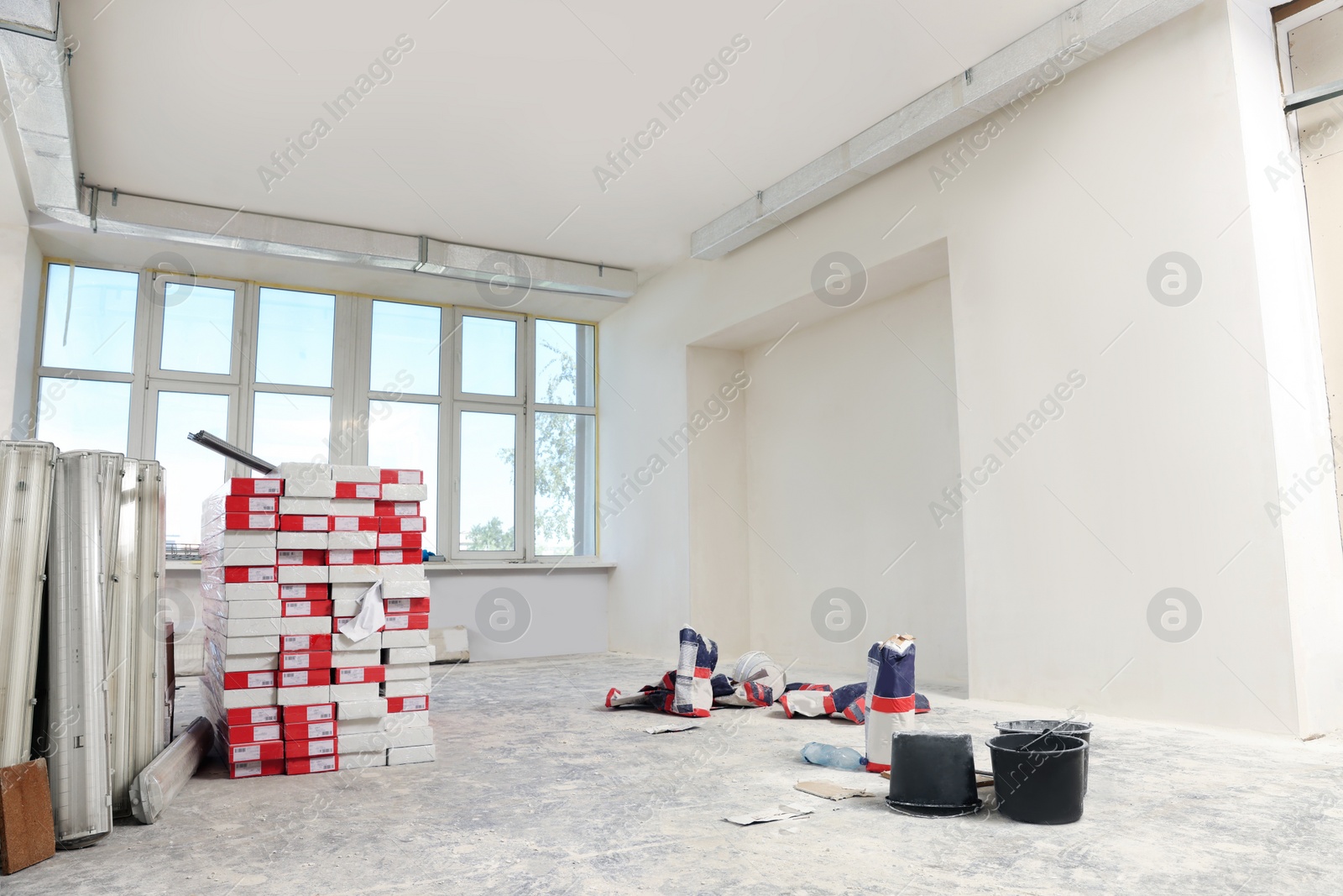 Photo of Room in apartment during repair. Home renovation