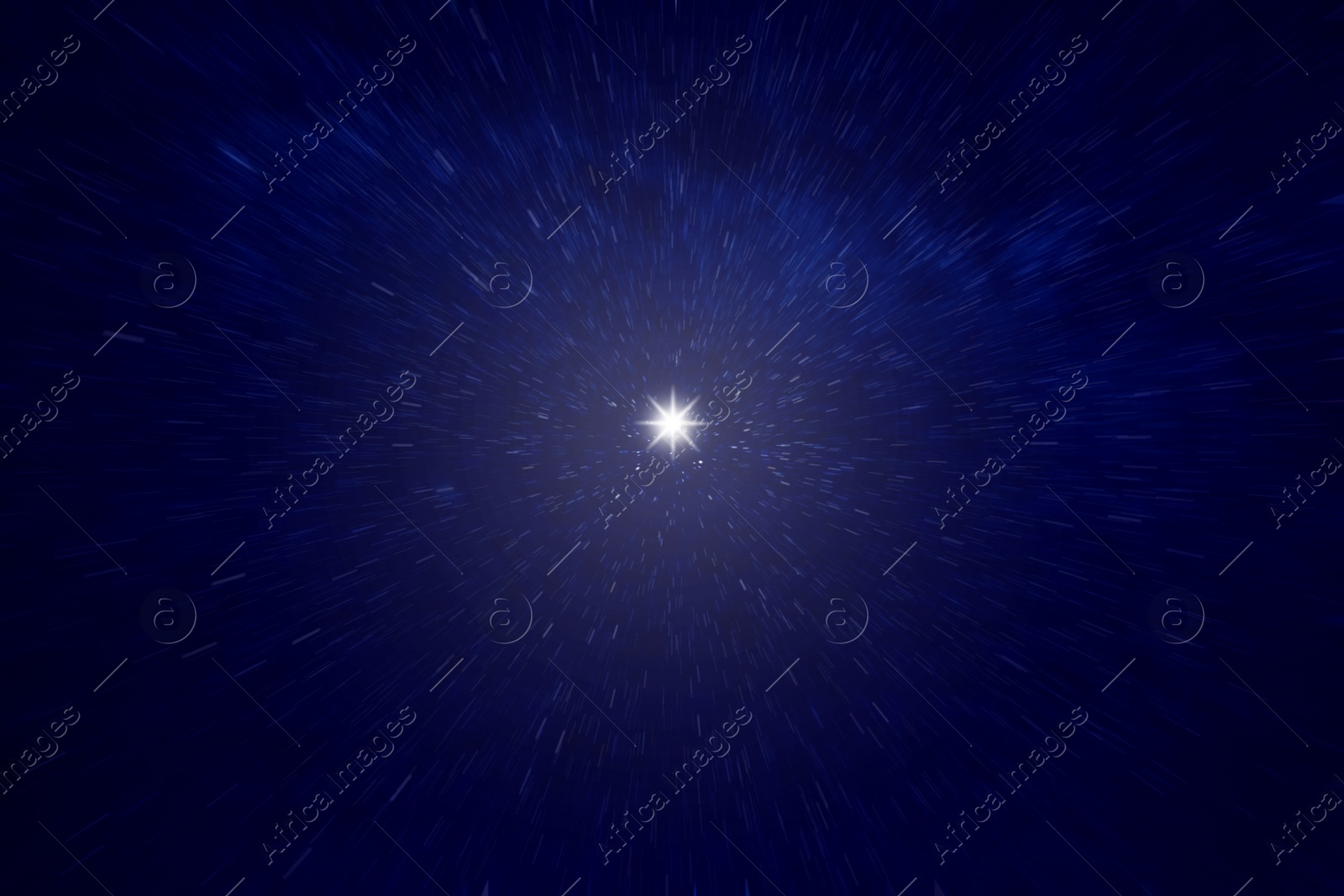 Image of Shiny stars in celestial cosmos, motion blur effect