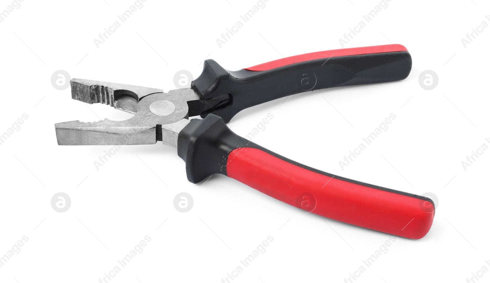 Photo of New combination pliers isolated on white. Construction tool